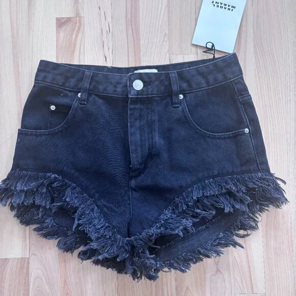 Isabel Marant Black Eneidao Denim Shorts – Size 36 (New with Tags) - Picture 2 of 6